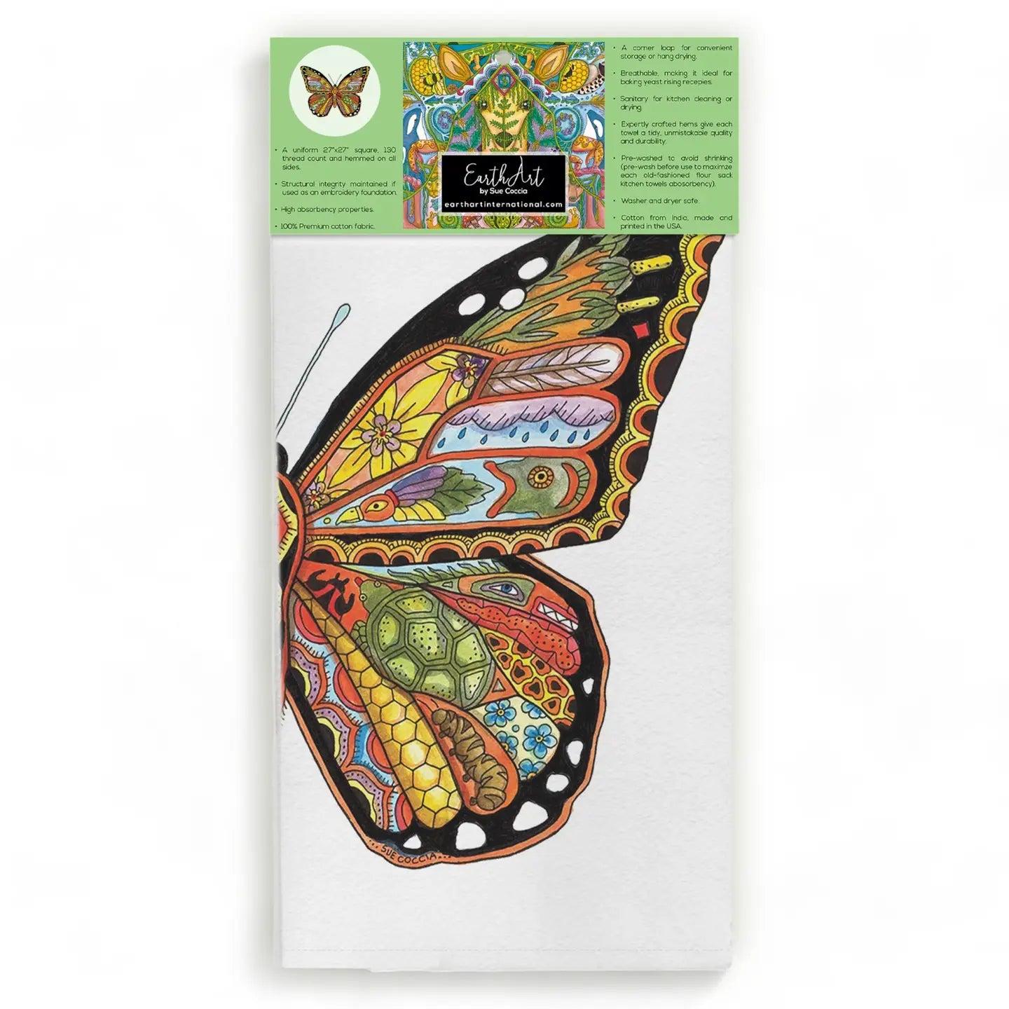 Monarch Butterfly Tea Towel