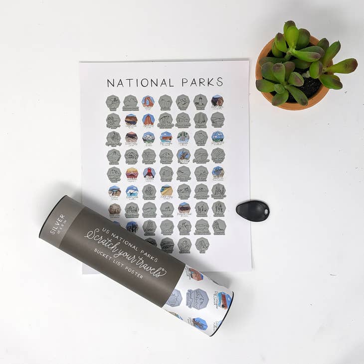 National Park Scratch-Off 8" x 10" Poster