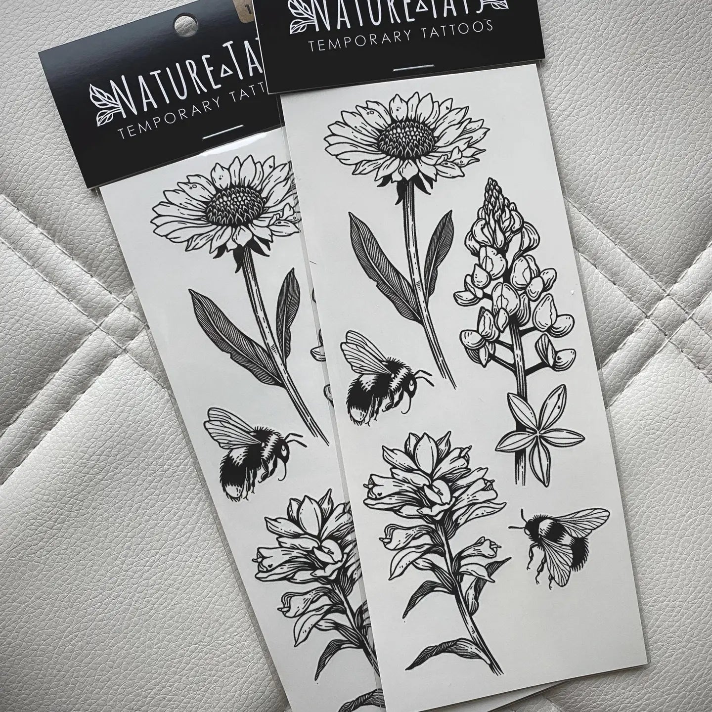 Wildflowers Temporary Tattoo Sheet