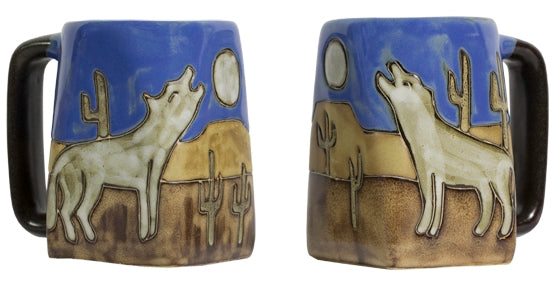 Howling Wolves Square Stoneware Mug