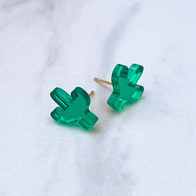 Acrylic Cactus Stud Earrings
