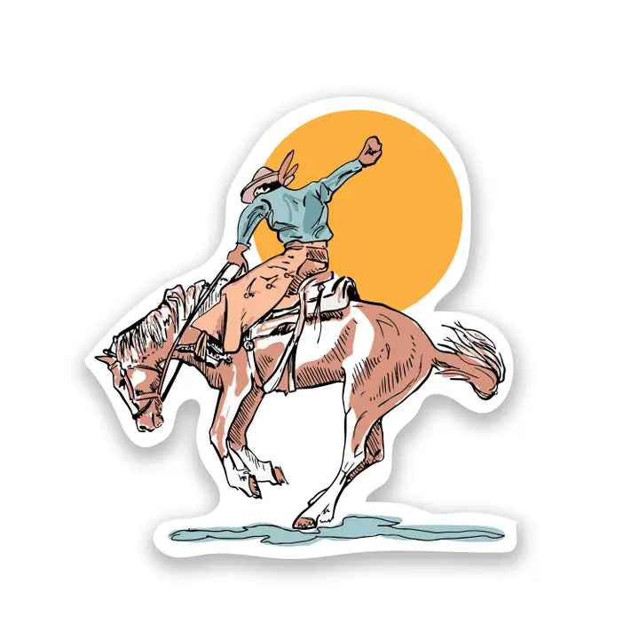 Cowboy Sun Sticker