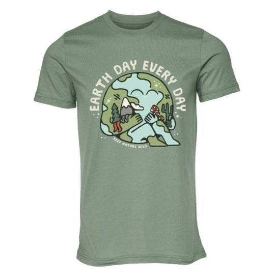 Earth Day Every Day Friends Unisex Tee | Sage