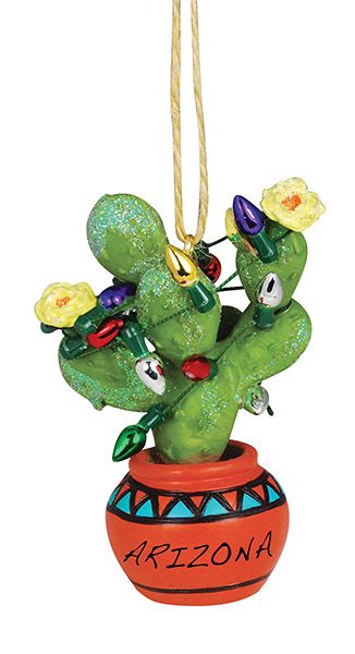 Prickly Pear Arizona Resin Ornament