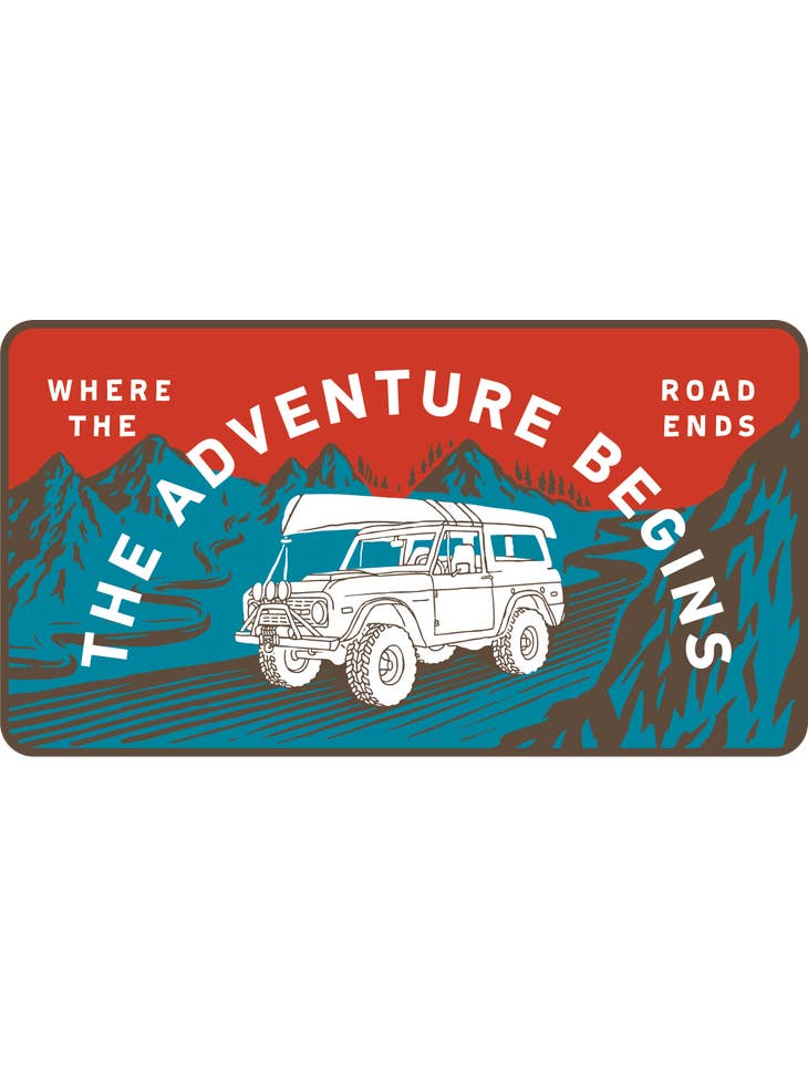 Where the Road Ends Sticker