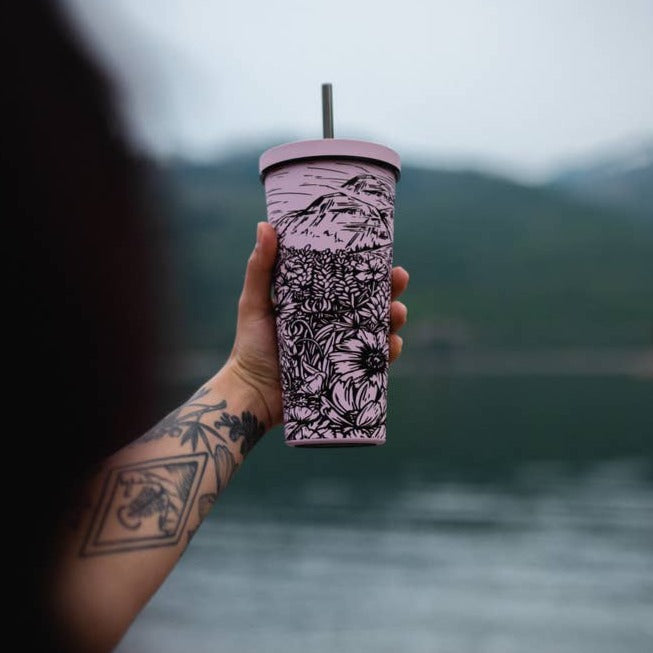 Flower Meadow Travel Tumbler