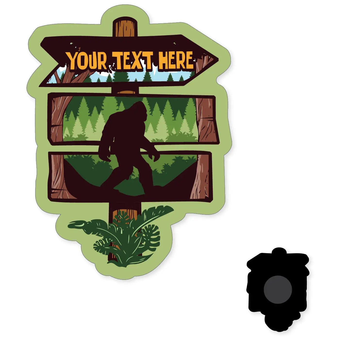 Bigfoot Trail Sign Magnet