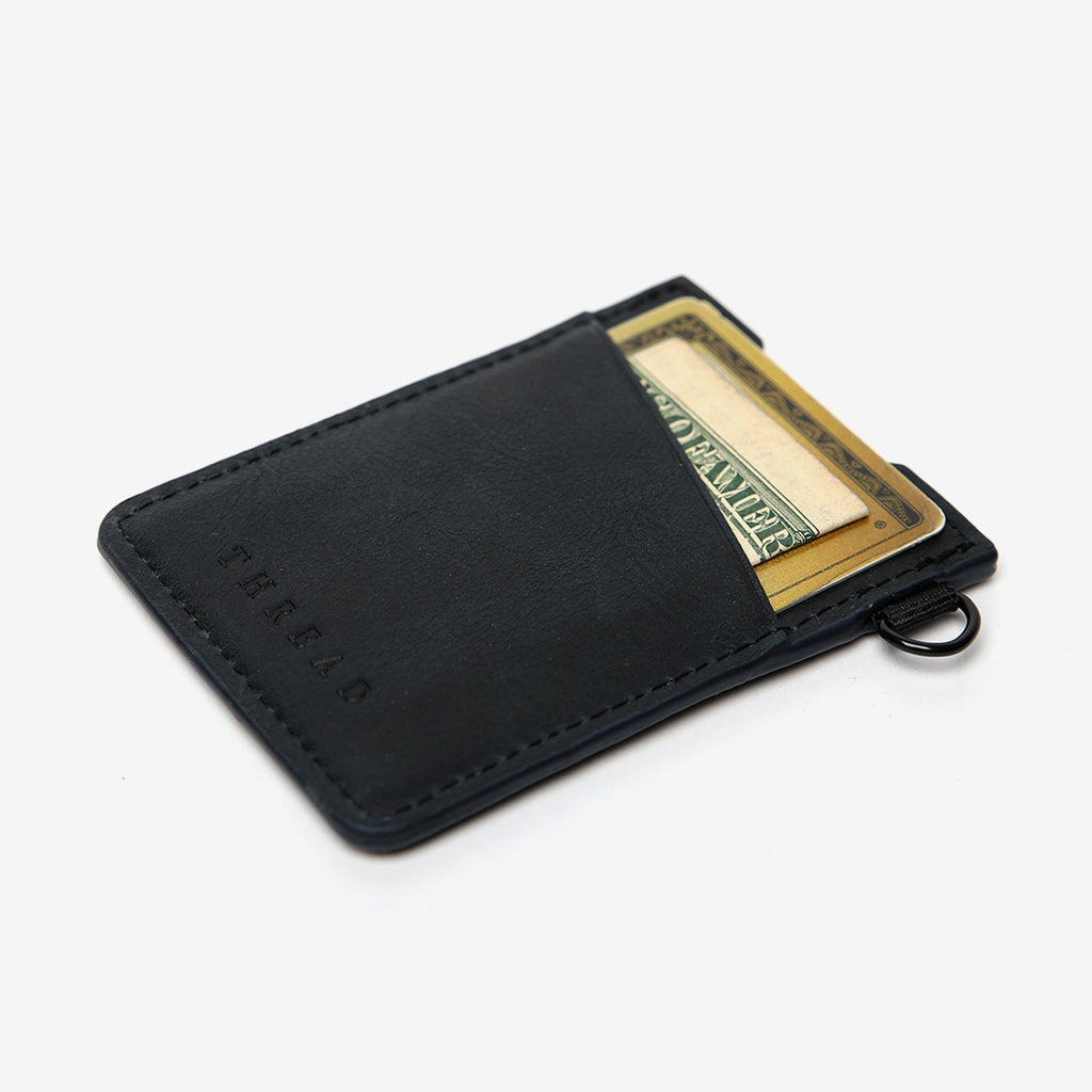 Black Vertical Leather Wallet