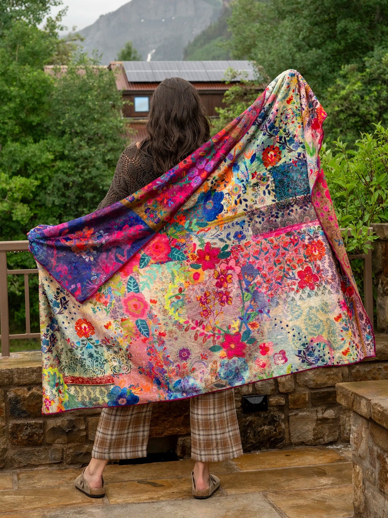 Cozy Throw Blanket- Jewel Borders