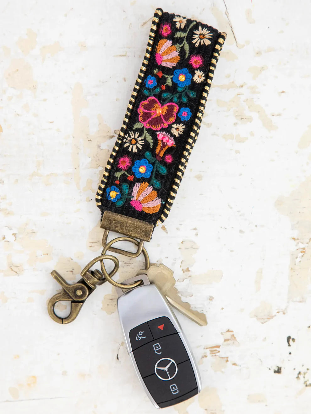 Embroidered Wrist Keychain