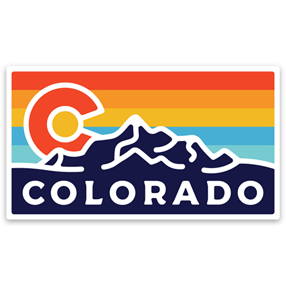 Colorado State Sunset Sticker