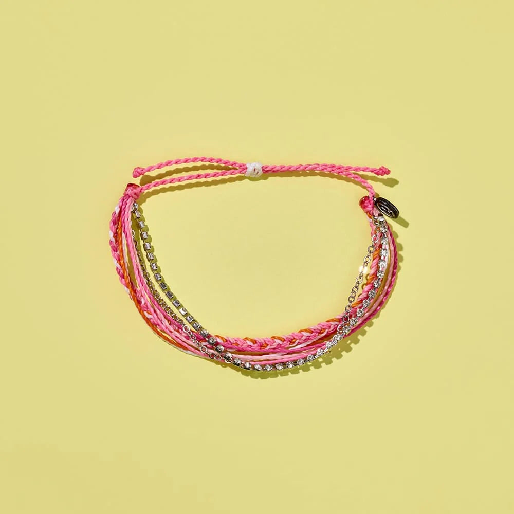 Laguna String and Chain Silver Bracelet