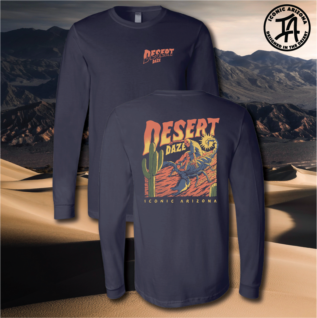 Iconic Arizona Scorpion Surfer Desert Daze Long Sleeve