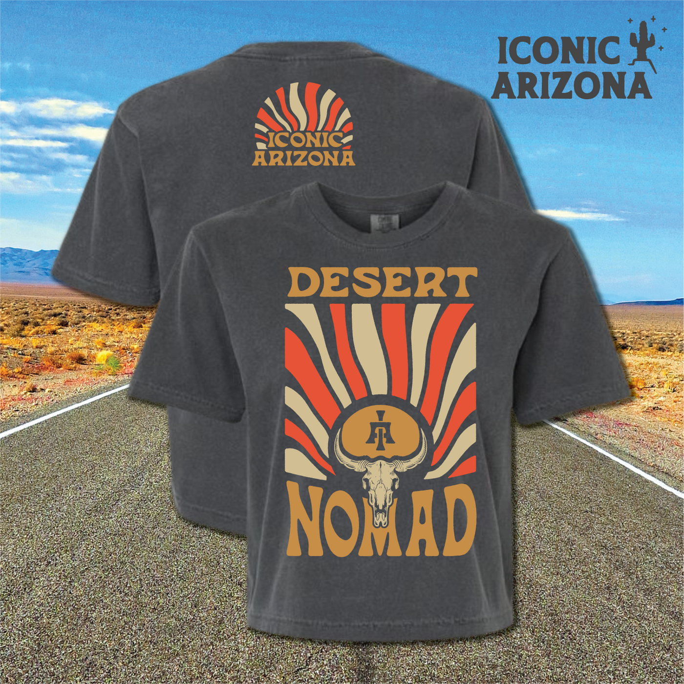 Iconic Arizona Desert Nomad Crop Tee