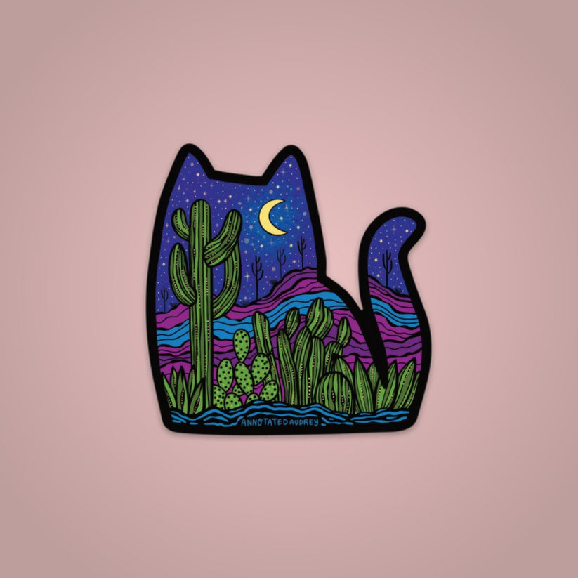 Desert Cat Sticker