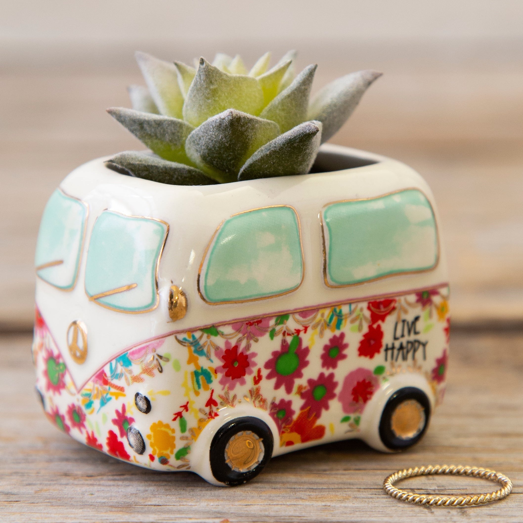 Critter Van Tiny Faux Succulent