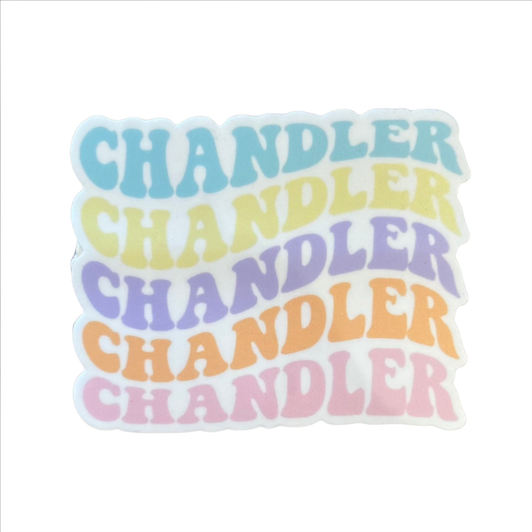 Chandler Beachy Retro Name Sticker