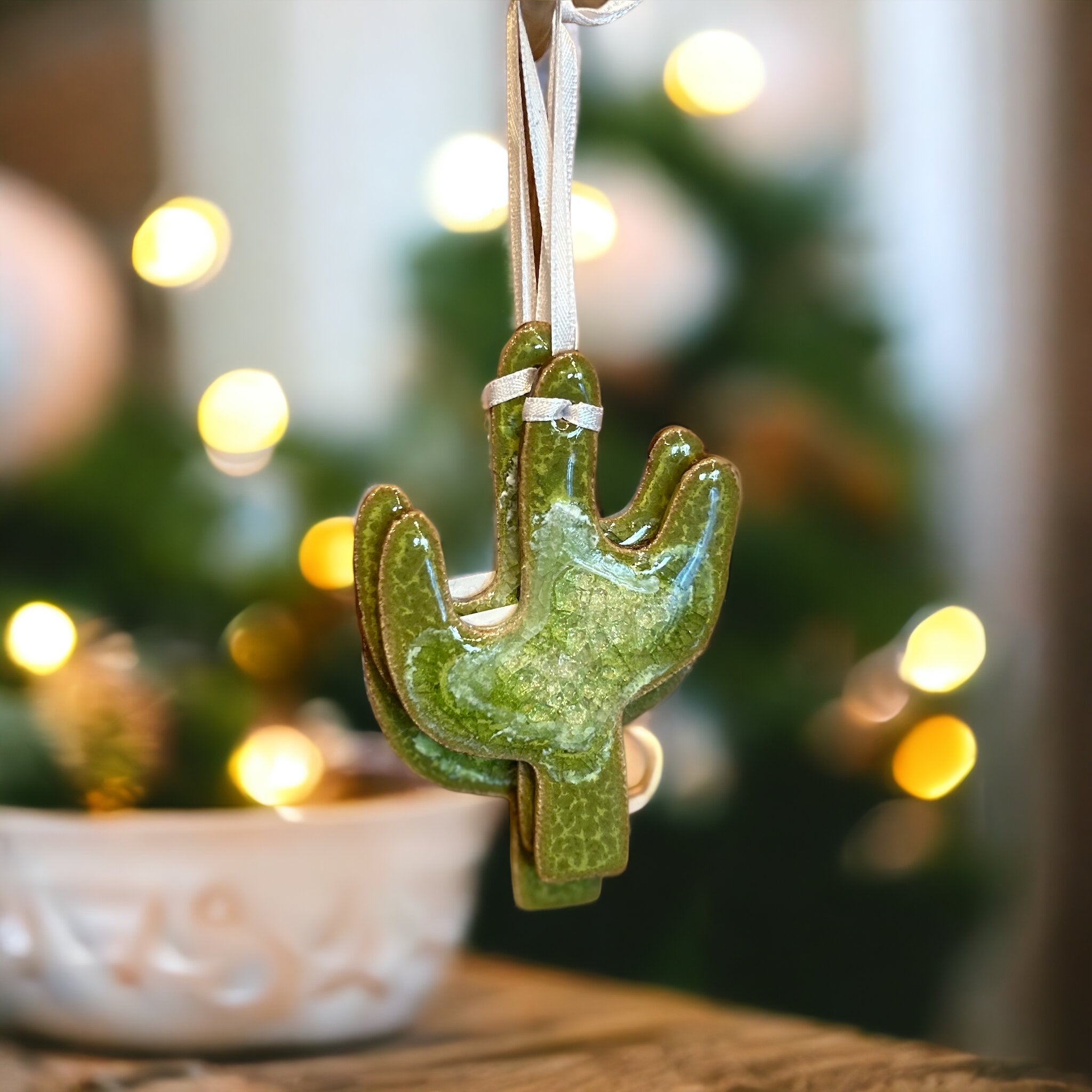 Cactus Geode Ornament