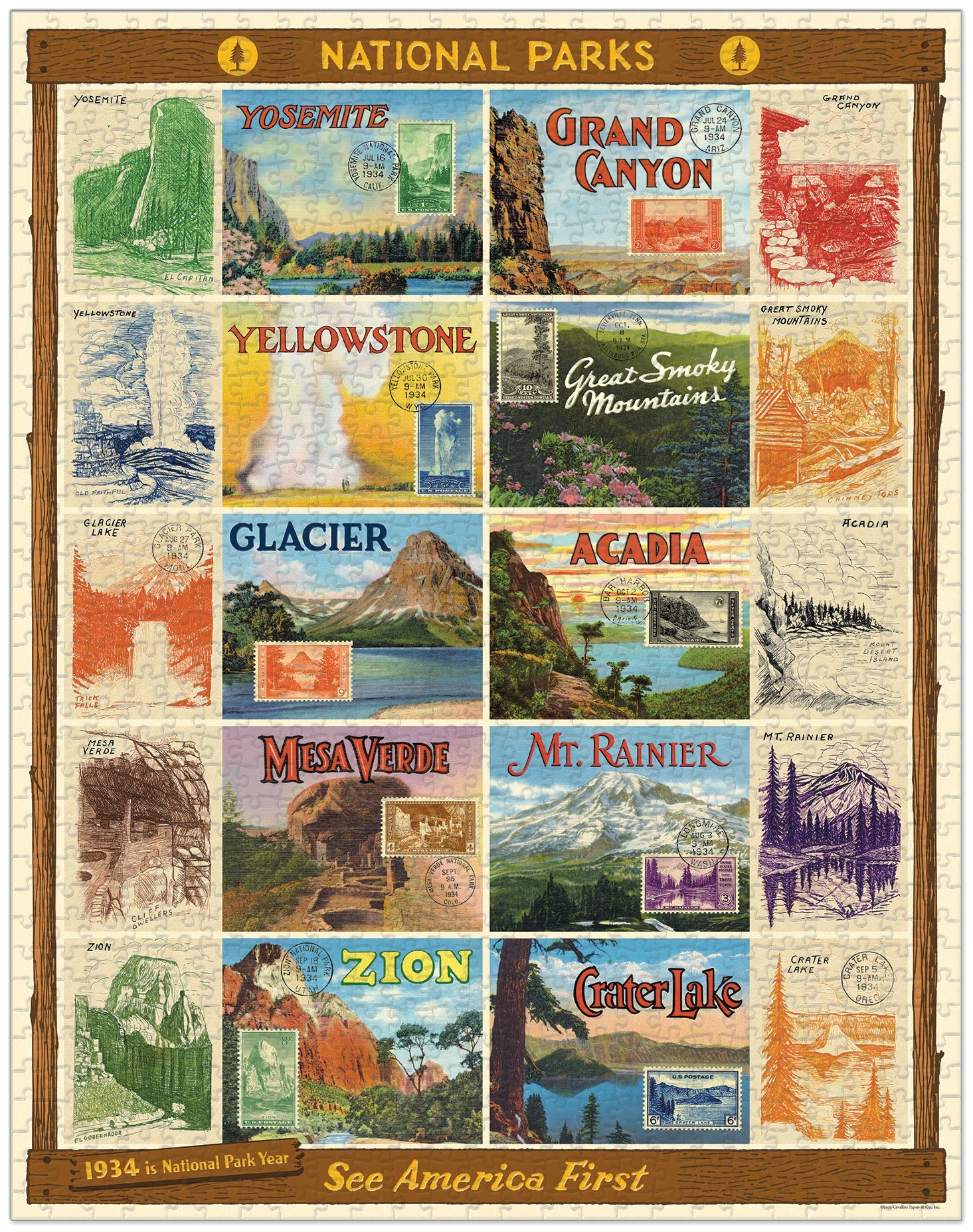 National Parks 2 Vintage Puzzle