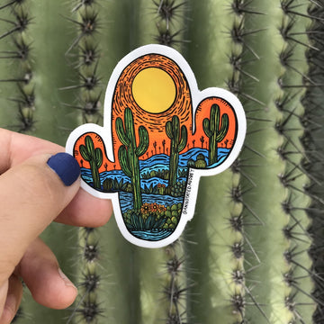 Saguaro Sunset Sticker
