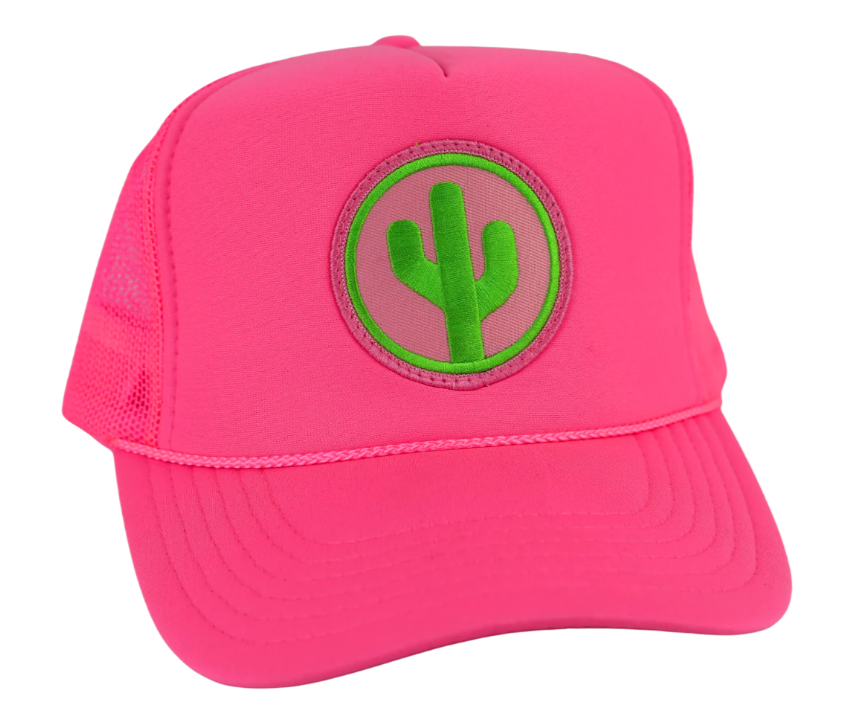 Simple Saguaro Big Pink Foam Trucker