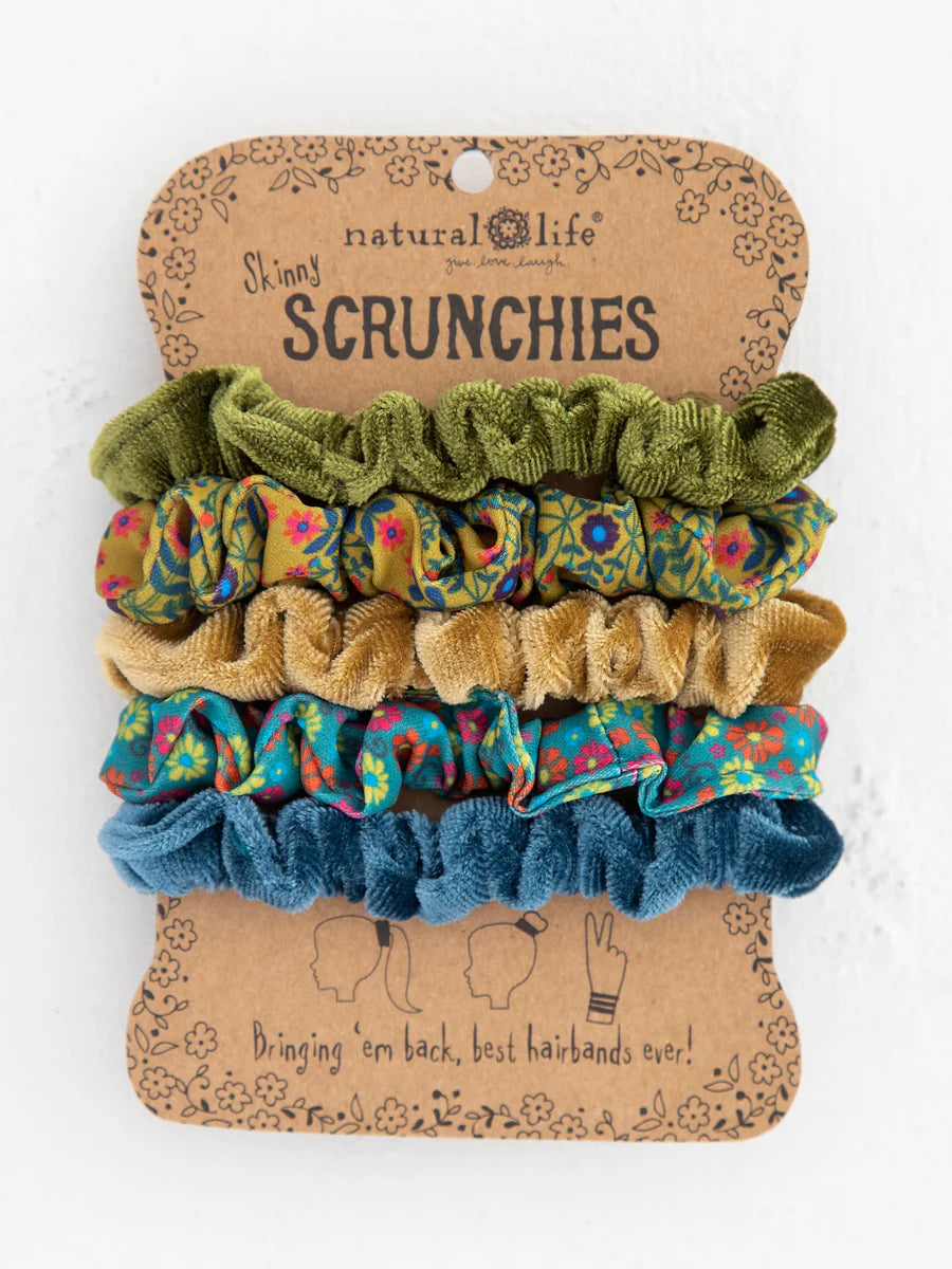 Print and Velvet Scrunchie Set