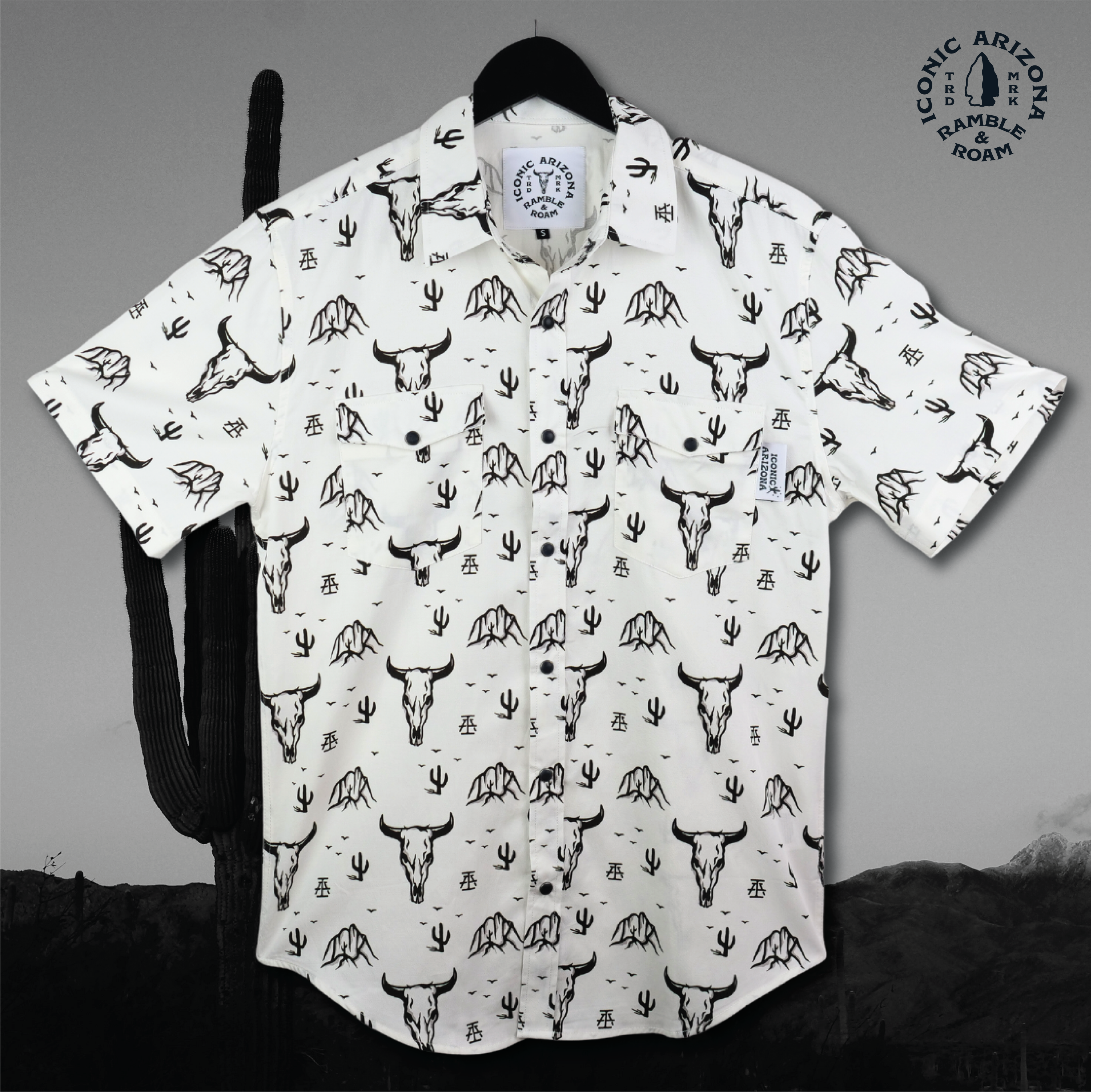 Skull Mountain Button Up Shirt