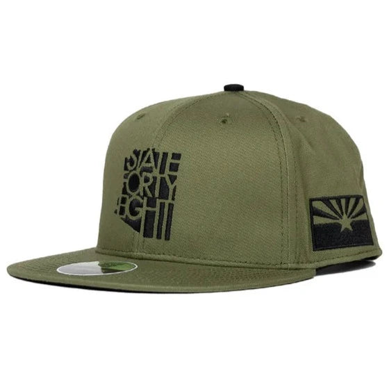 State Forty Eight Snapback Classic Hat | Military Green & Black