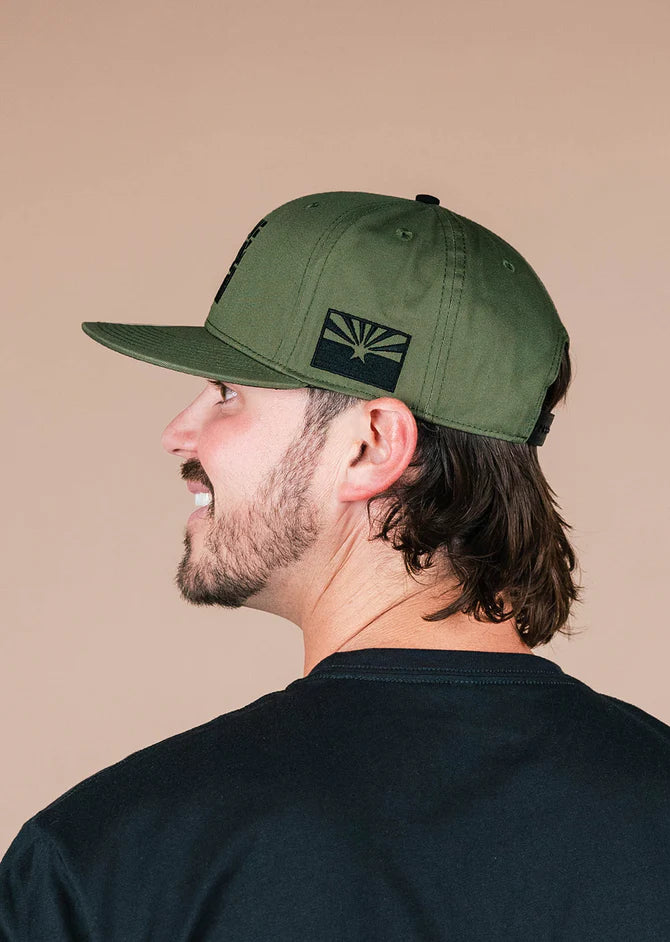 State Forty Eight Snapback Classic Hat | Military Green & Black