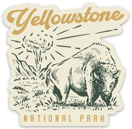 Yellowstone National Park Old Faithful Sticker