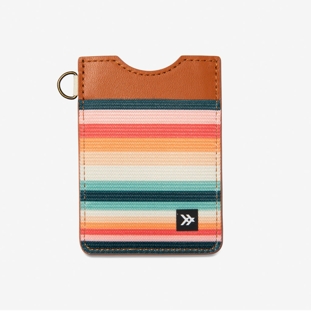 Patterned Vertical Leather Elastic Wallet