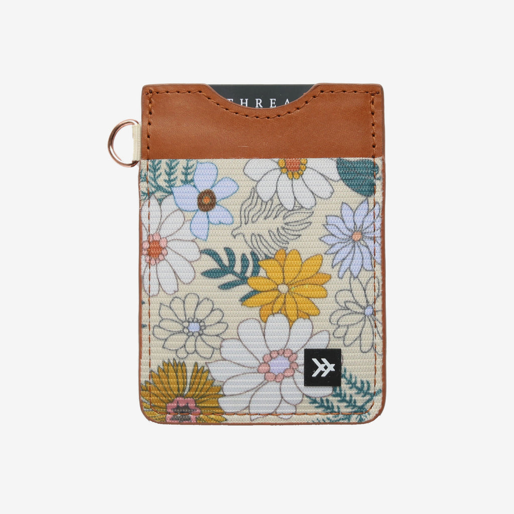 Patterned Vertical Leather Elastic Wallet