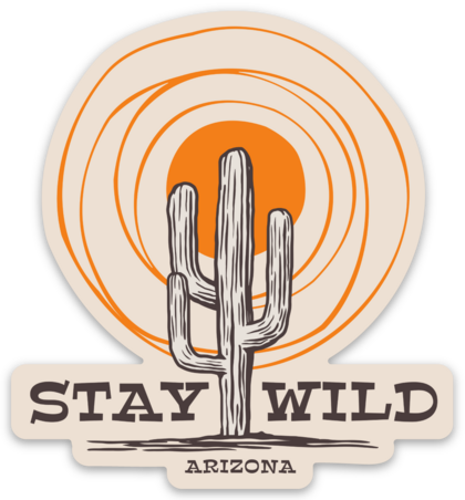 Stay Wild Arizona Sun Sticker