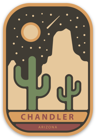 Chandler Arizona Desert Night Sticker