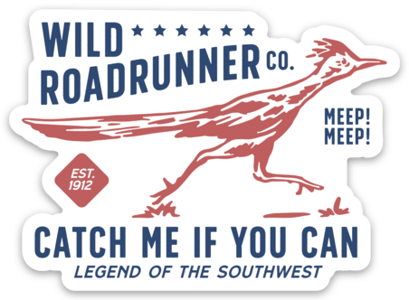 Wild Roadrunner Sticker