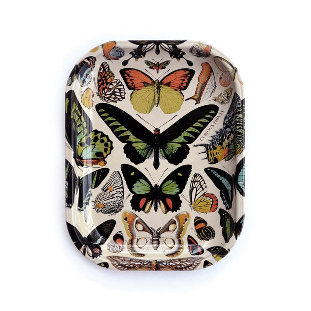 Small Metal Vintage Butterfly Catchall Tray