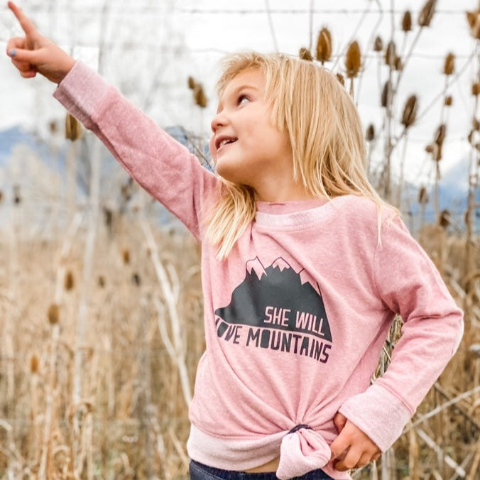 She Will Move Mountains Toddler Long Sleeve