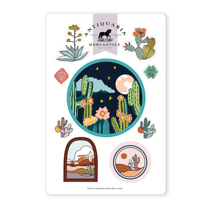 Night Cacti Sticker Sheet