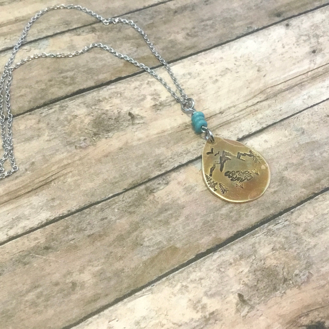 Rustic Wilderness Teardrop Necklace