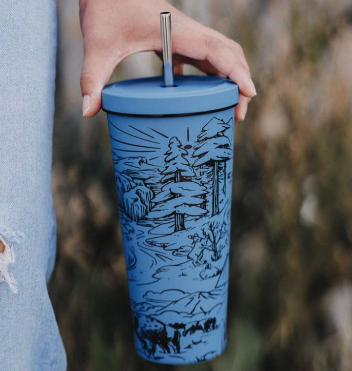 Winter Blues Travel Tumbler