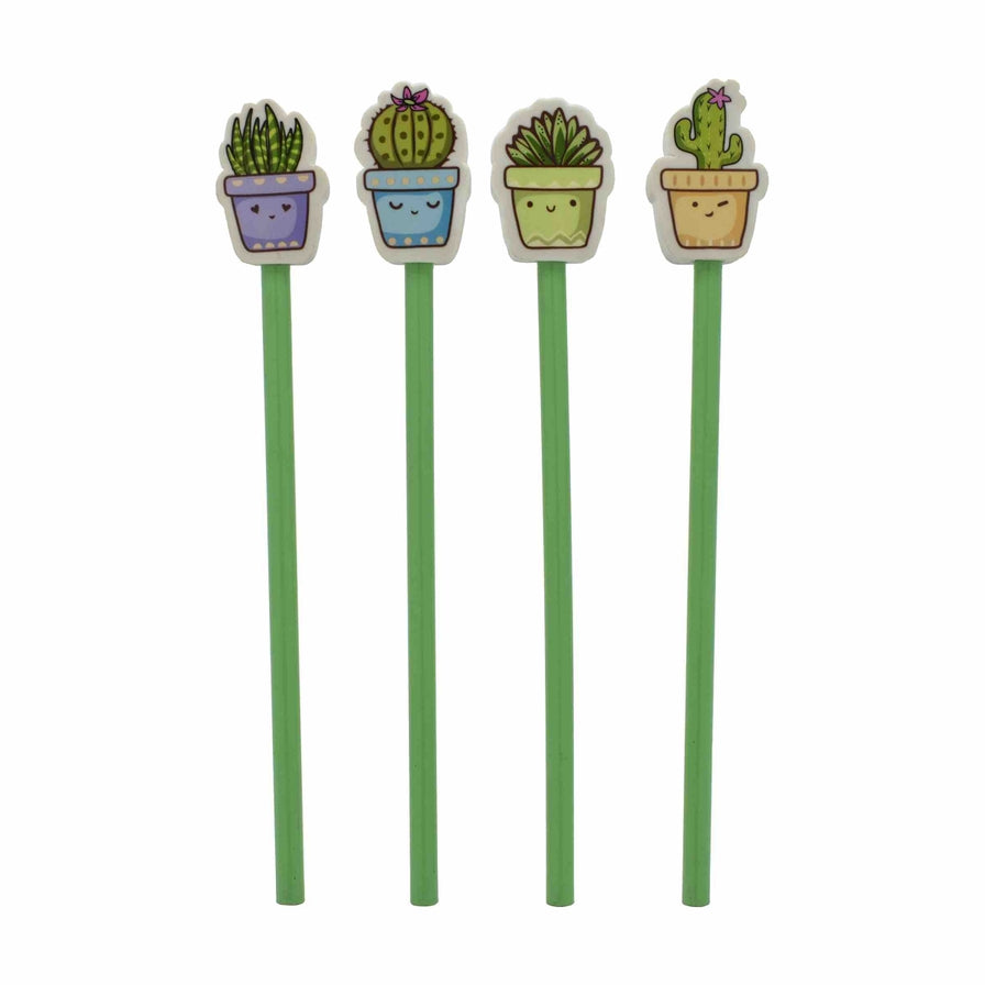 Succulent Cactus Eraser & Pencil Duo