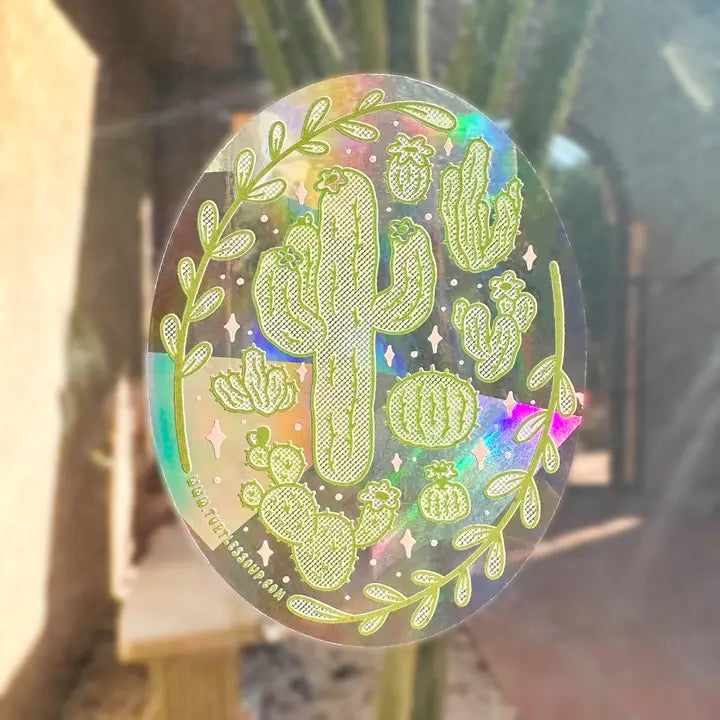 Cactus Suncatcher Sticker