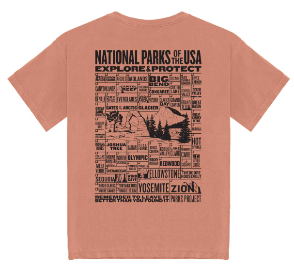 National Parks of the USA Checklist Tee