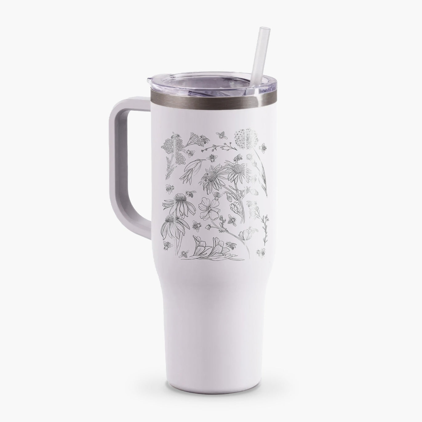 White 40oz Engraved Tumbler