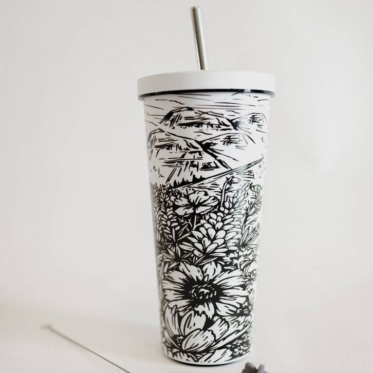 Flower Meadow Travel Tumbler