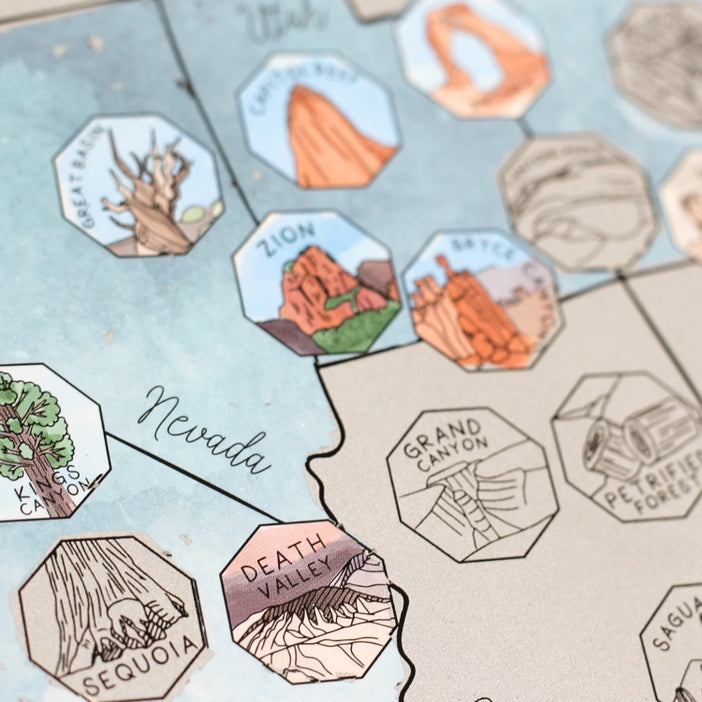 National Park Scratch-Off 10" x 8" Map