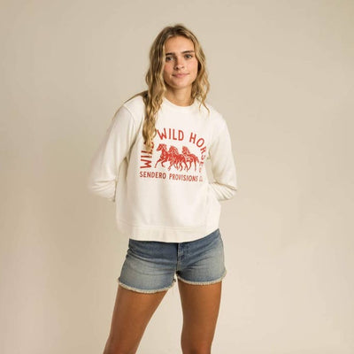 Wild Wild Horses Drop Shoulder Sweatshirt