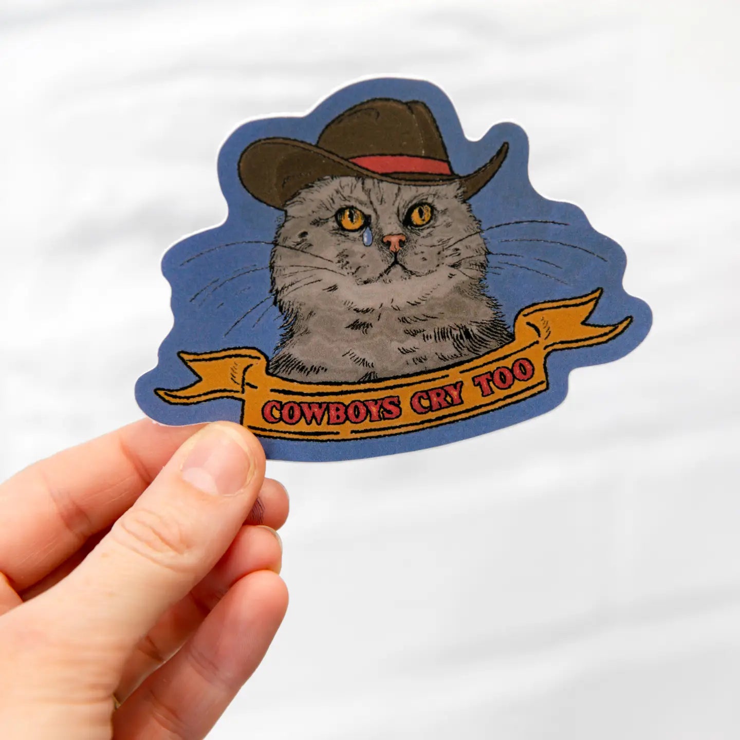 Cowboys Cry Too Sticker