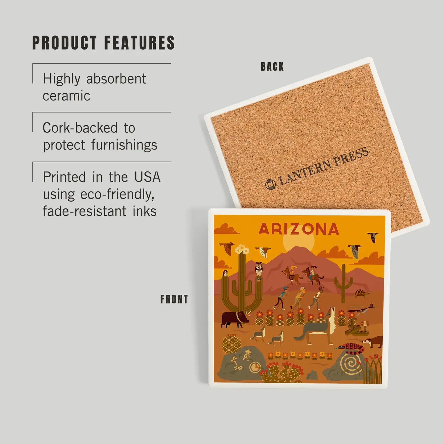 Arizona Scenery Ceramic Coaster