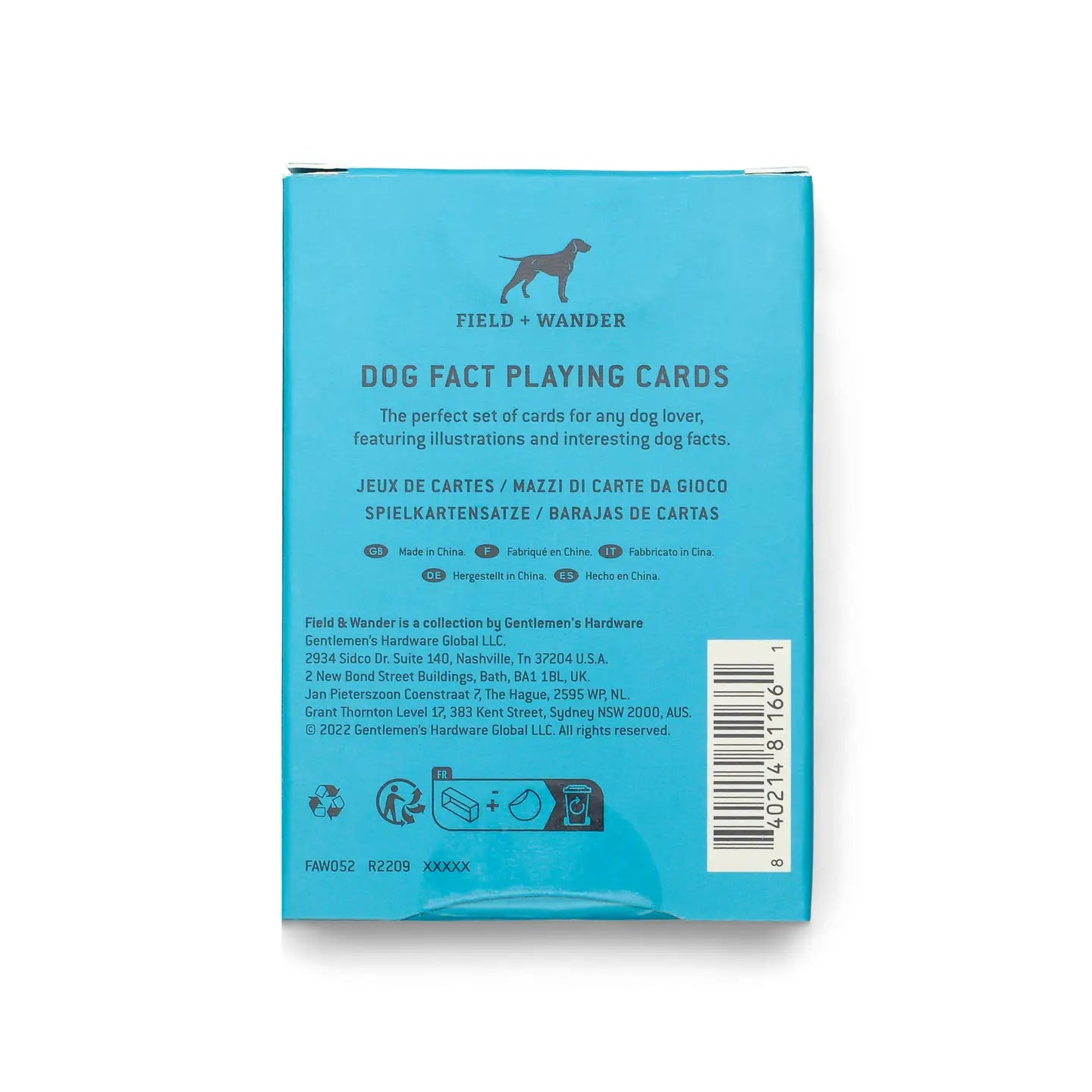 Dog Facts Playing Cards